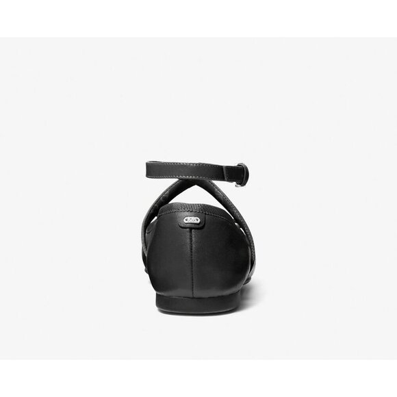 Michael Kors Women Black Leather Ankle Strap Collette Flex Ballet Flats Size 11 - Picture 3 of 3